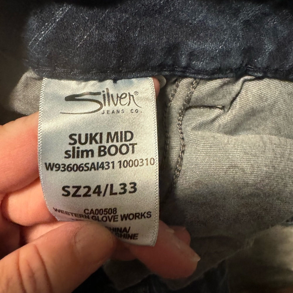 Silver Jeans Blue Suki Mid Slim Boot Cut Denim - Picture 4 of 4
